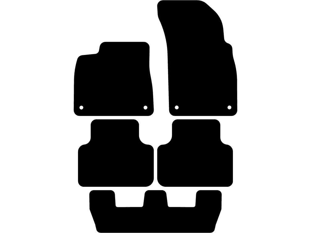 7-osobowy | Tylne dywaniki bez mocowań