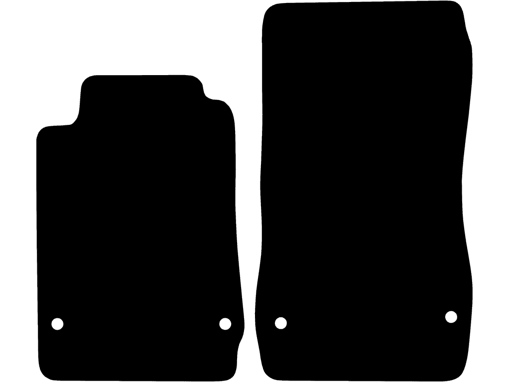 Podwójne mocowanie | Dywanik kierowcy bez klapki | Wariant 2