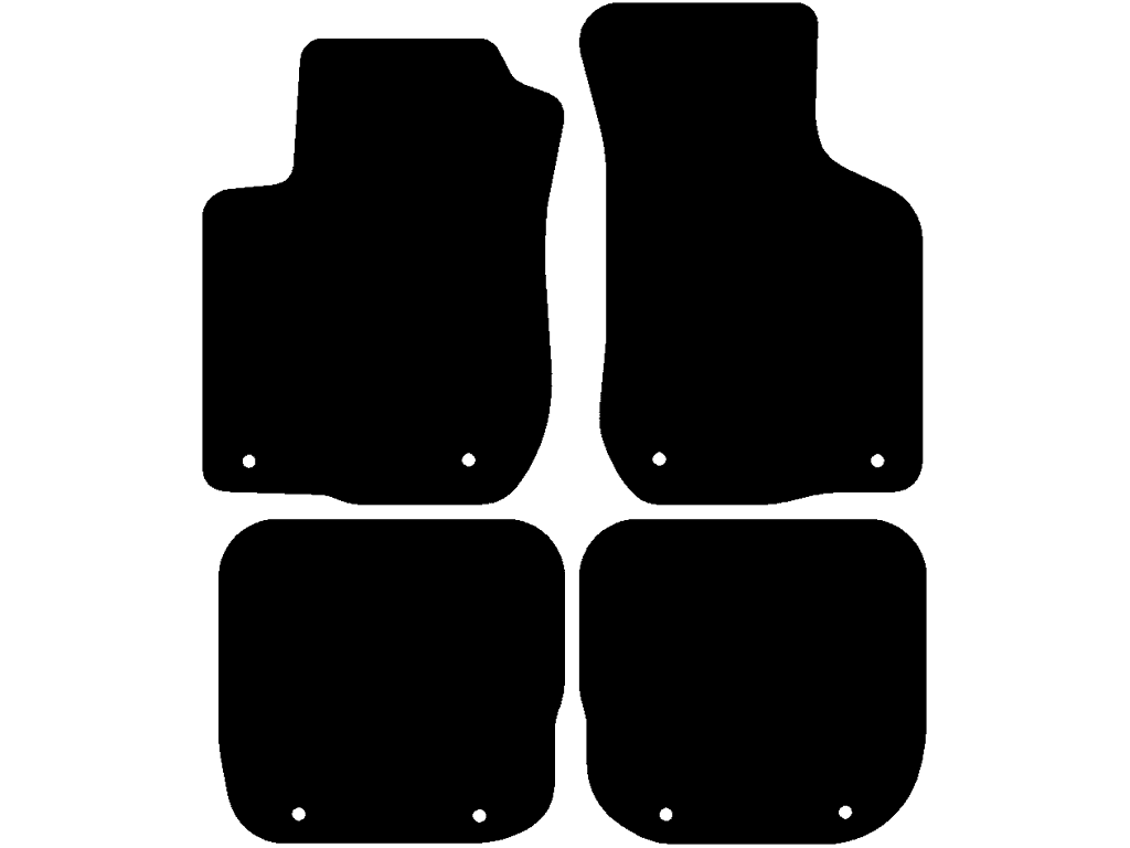 Tylne dywaniki z mocowaniem | System mocowania: Klipsy (zamknięty) | Wariant 3