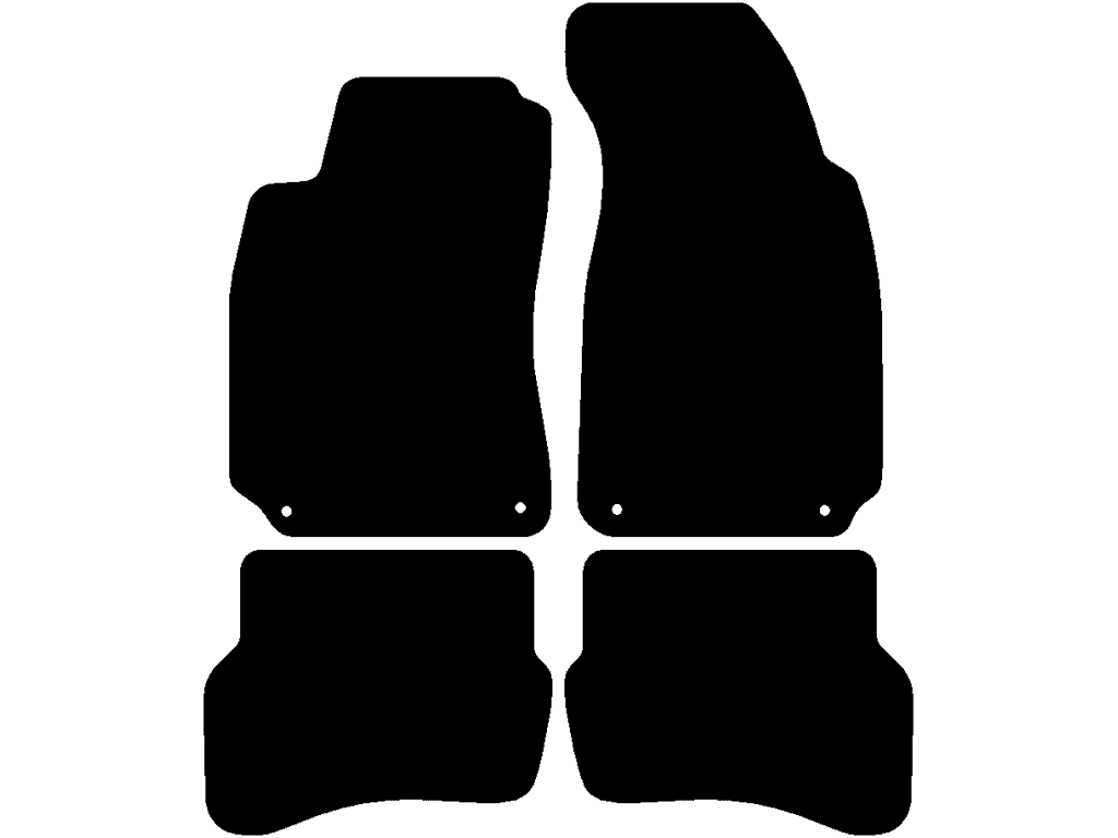 Sedan / Kombi | Tylne dywaniki bez mocowań | System mocowania: Klipsy (zamknięty)