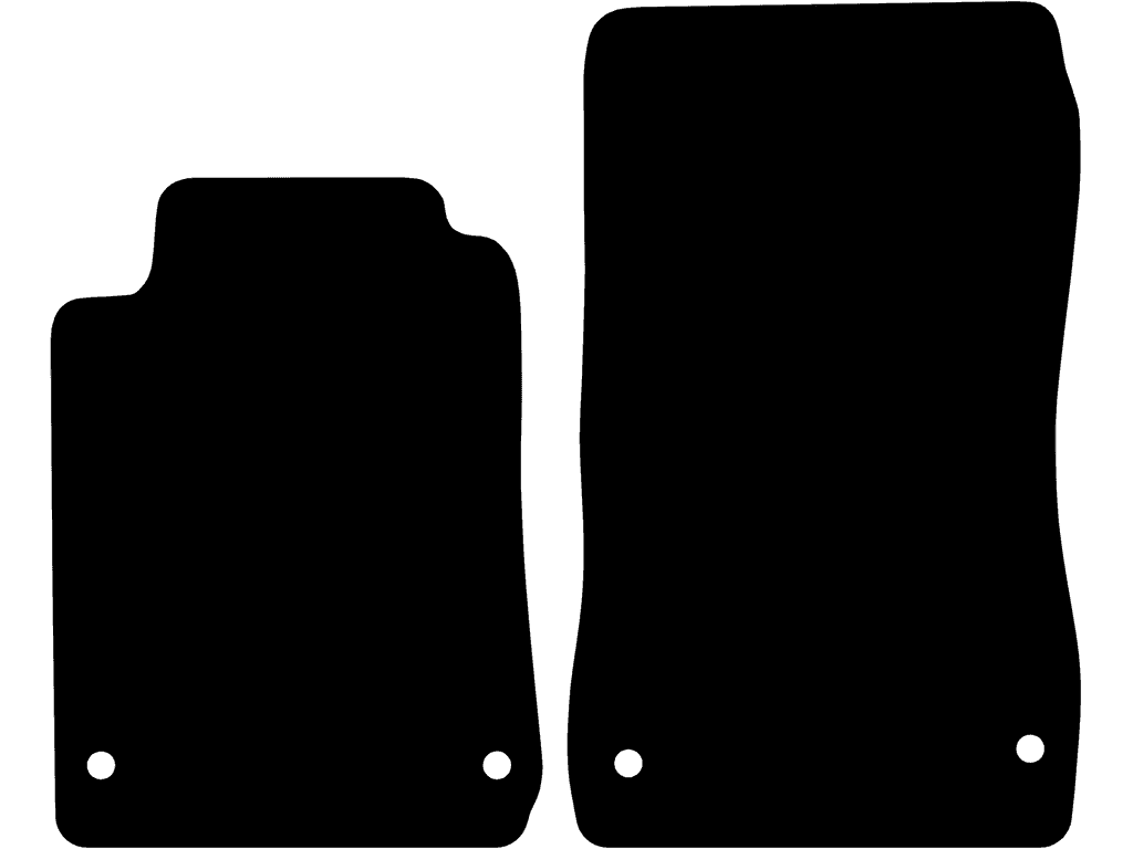 Podwójne mocowanie | Dywanik kierowcy bez zakładki | Wariant 1 | System mocowania: Klipsy (zamknięty)